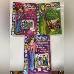 Set of 3 W.I.T.C.H. Books Disney Girls Secrets, Friends, Crushes